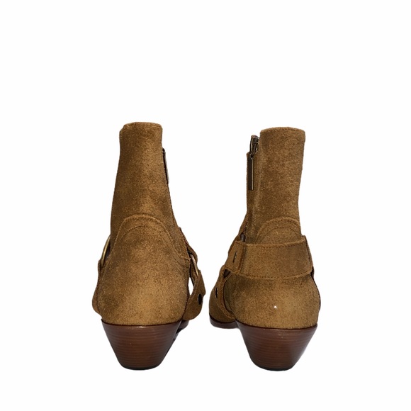 Saint Laurent West Harness Brown Suede Boots 8 - Picture 4 of 5